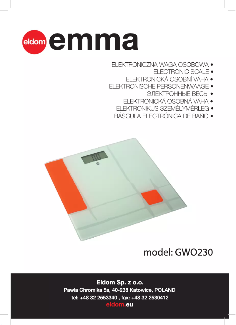 Image de la première page du manuel de l'appareil GWO230