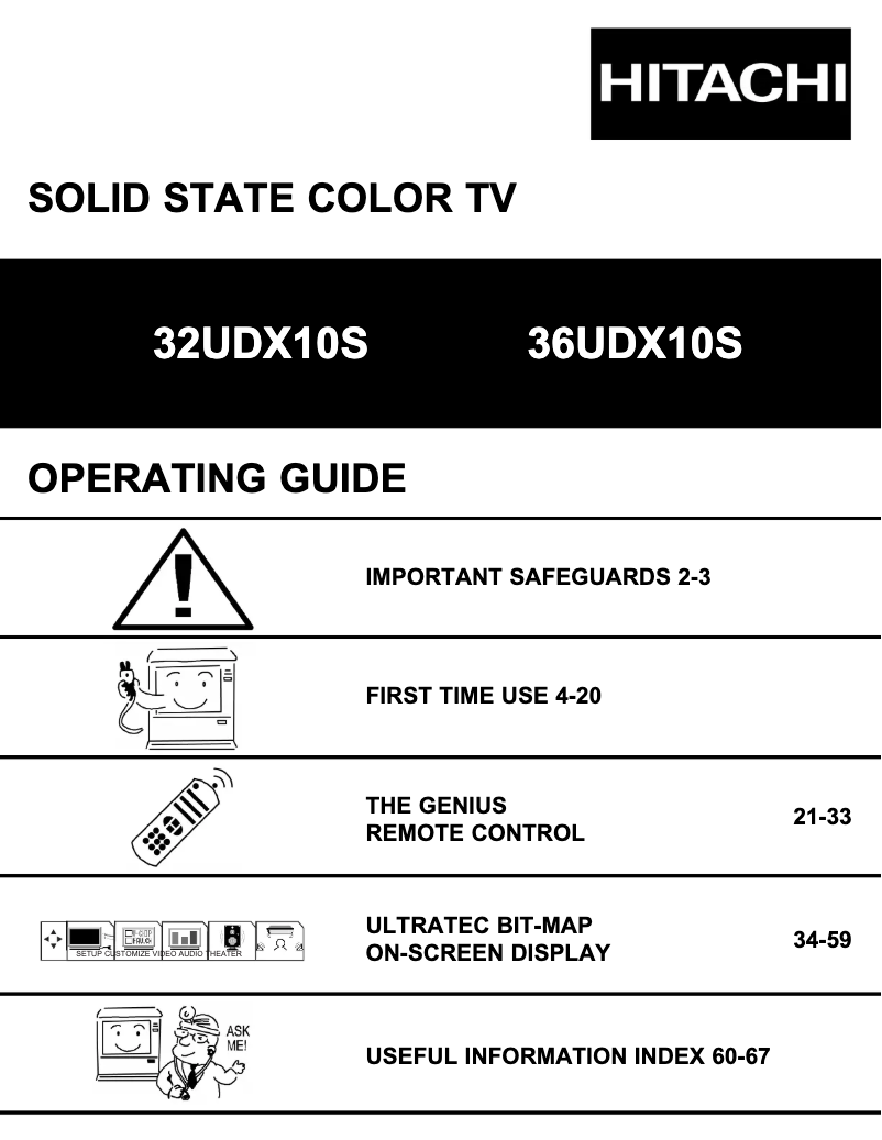 Image de la première page du manuel de l'appareil 32UDX10S