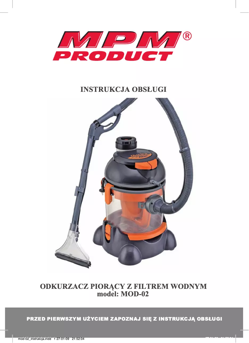 Page 1 de la notice Manuel utilisateur MPM MOD-02