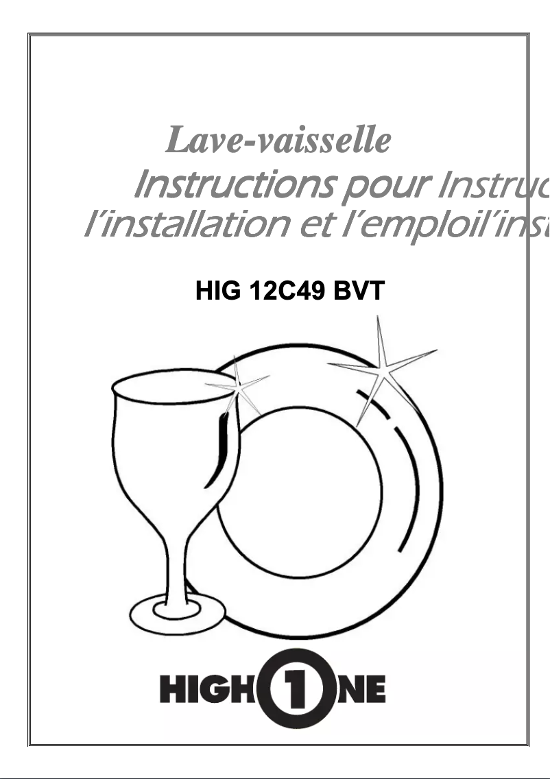 Image de la première page du manuel de l'appareil HIG 12C49 BVT