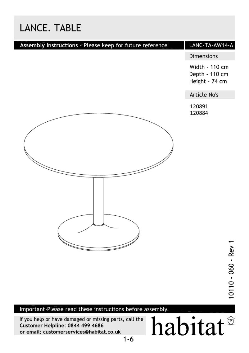 Page n°1 - Manuel utilisateur Habitat Lance