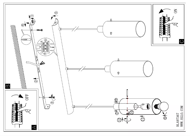 Page 1 de la notice Manuel utilisateur Eglo Montefino