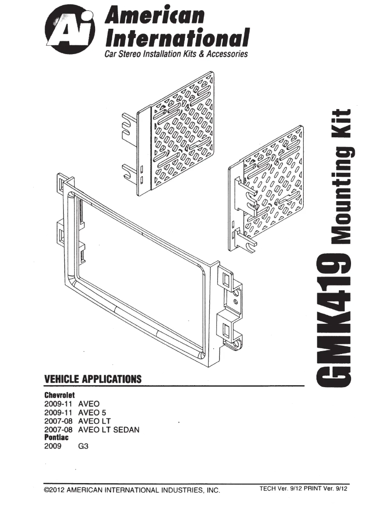 Page n°1 - Manuel utilisateur American International GMK419