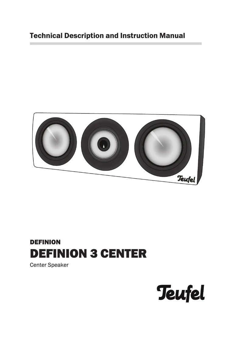 Image de la première page du manuel de l'appareil Definion 3 Center