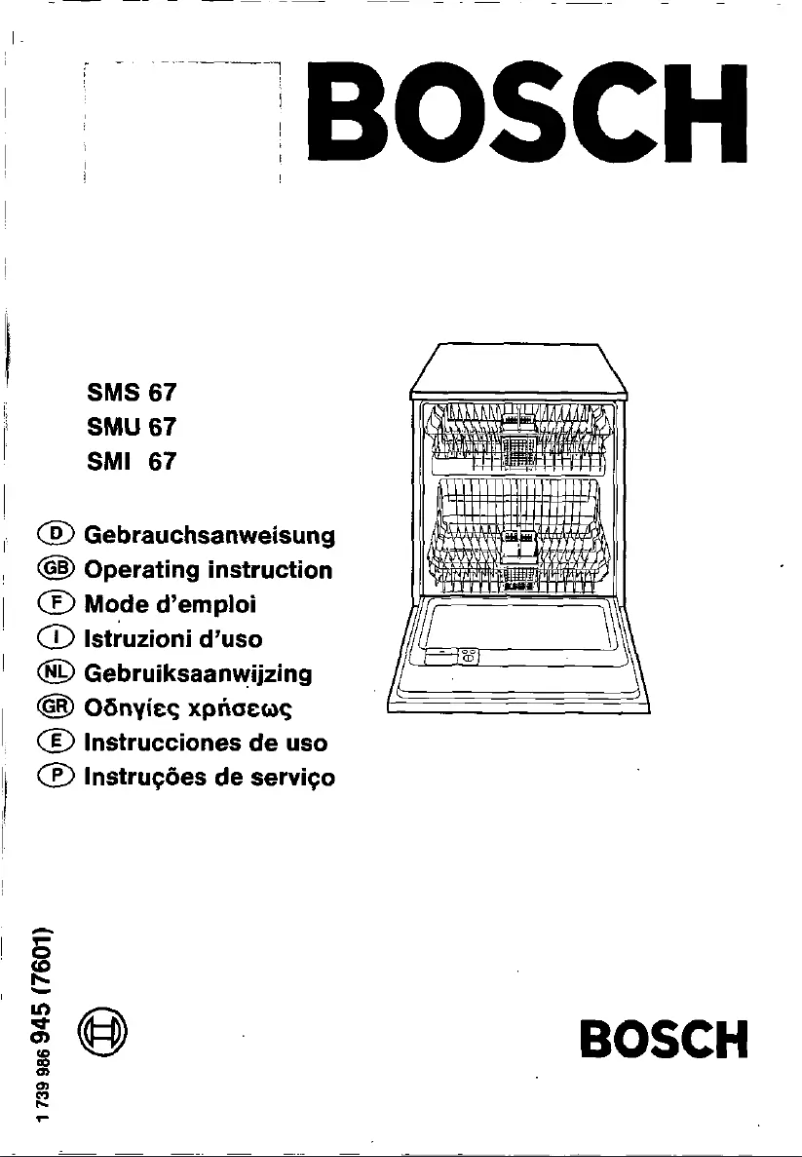 Page 1 of the manual User Manual Bosch SMS6712