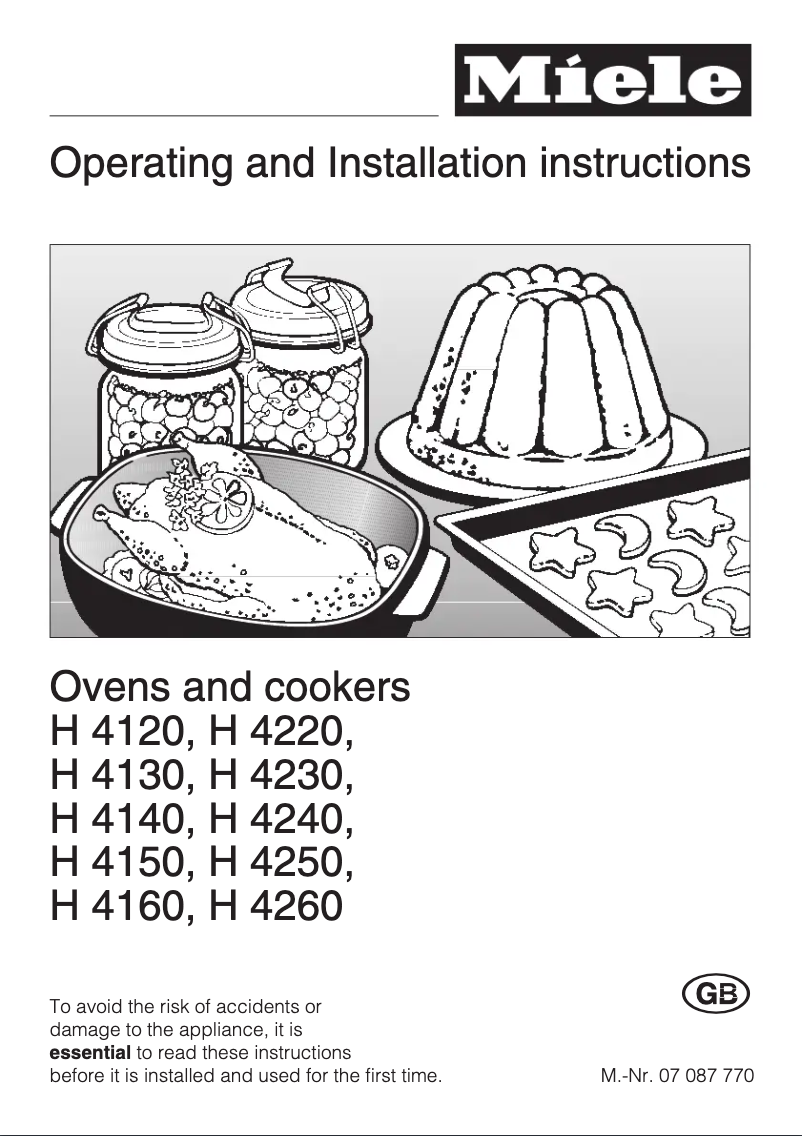 Image de la première page du manuel de l'appareil H 4220