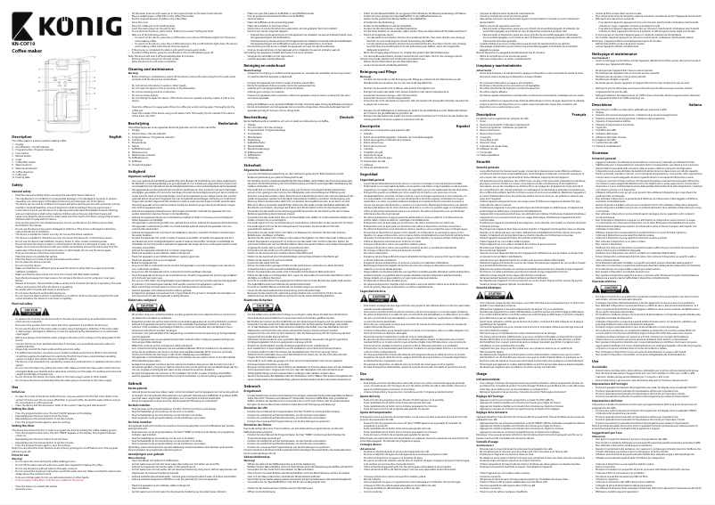 Image de la première page du manuel de l'appareil KN-COF10