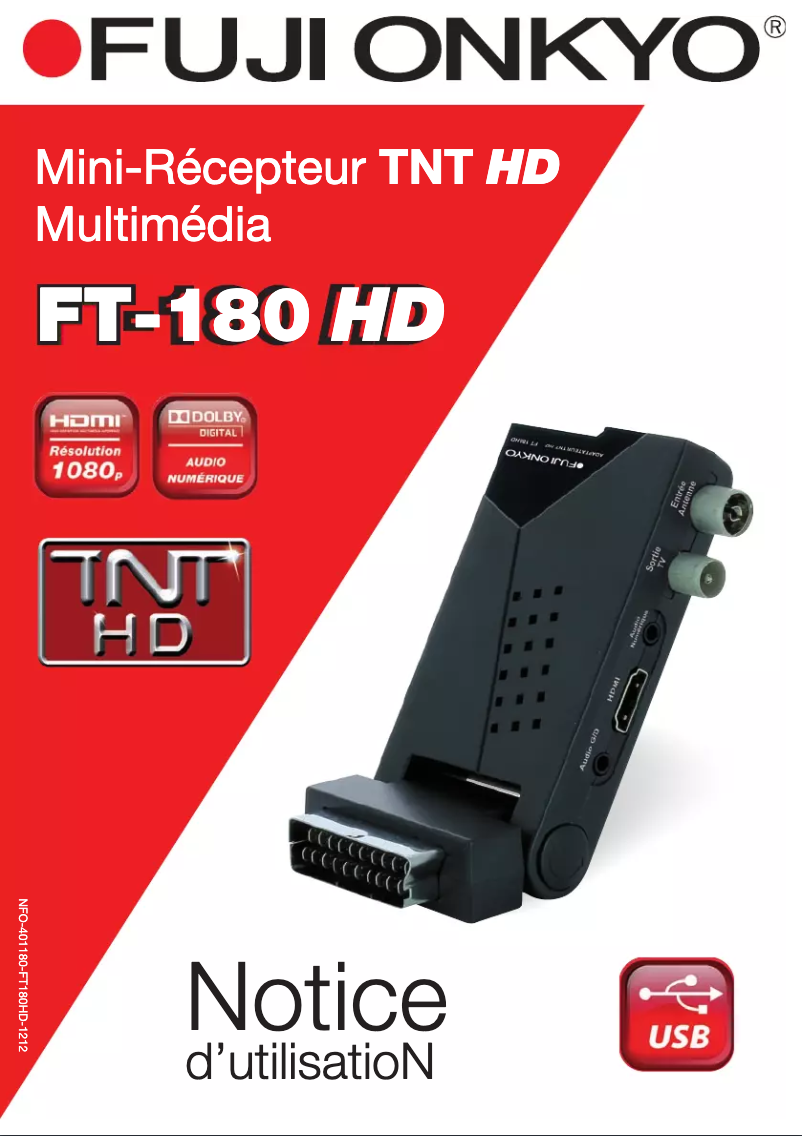 Page 1 de la notice Manuel utilisateur Fuji Onkyo FT180HD