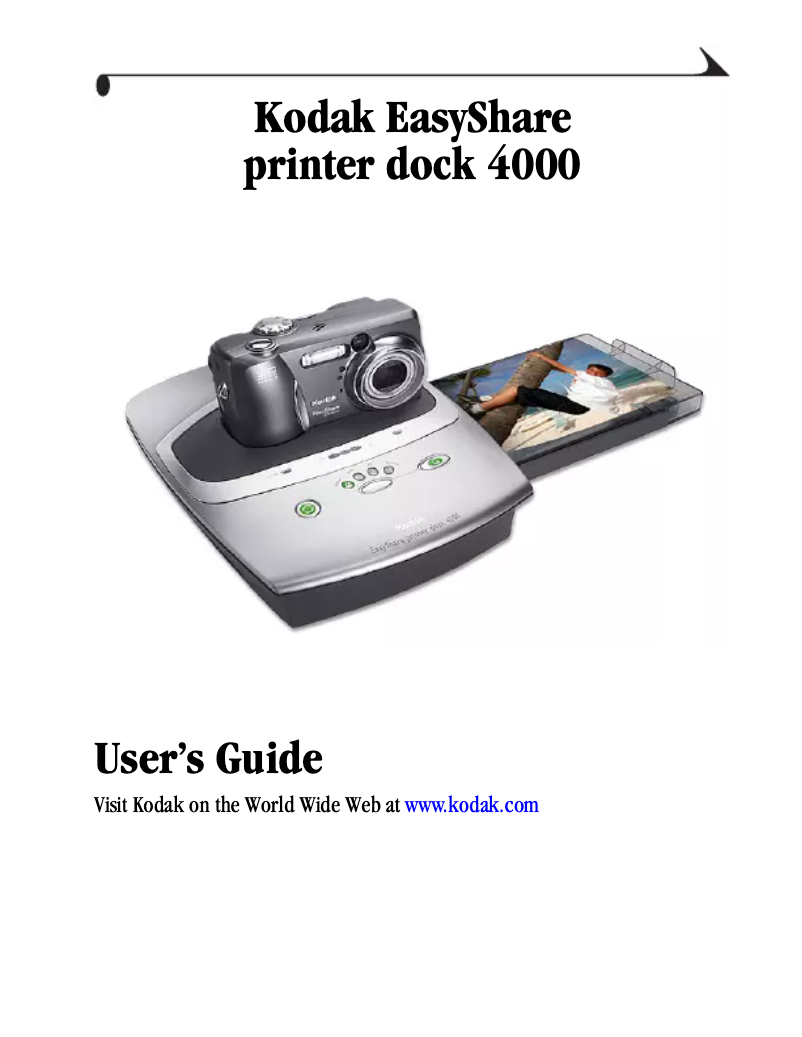 Page 1 de la notice Manuel utilisateur Kodak EasyShare printer dock 4000