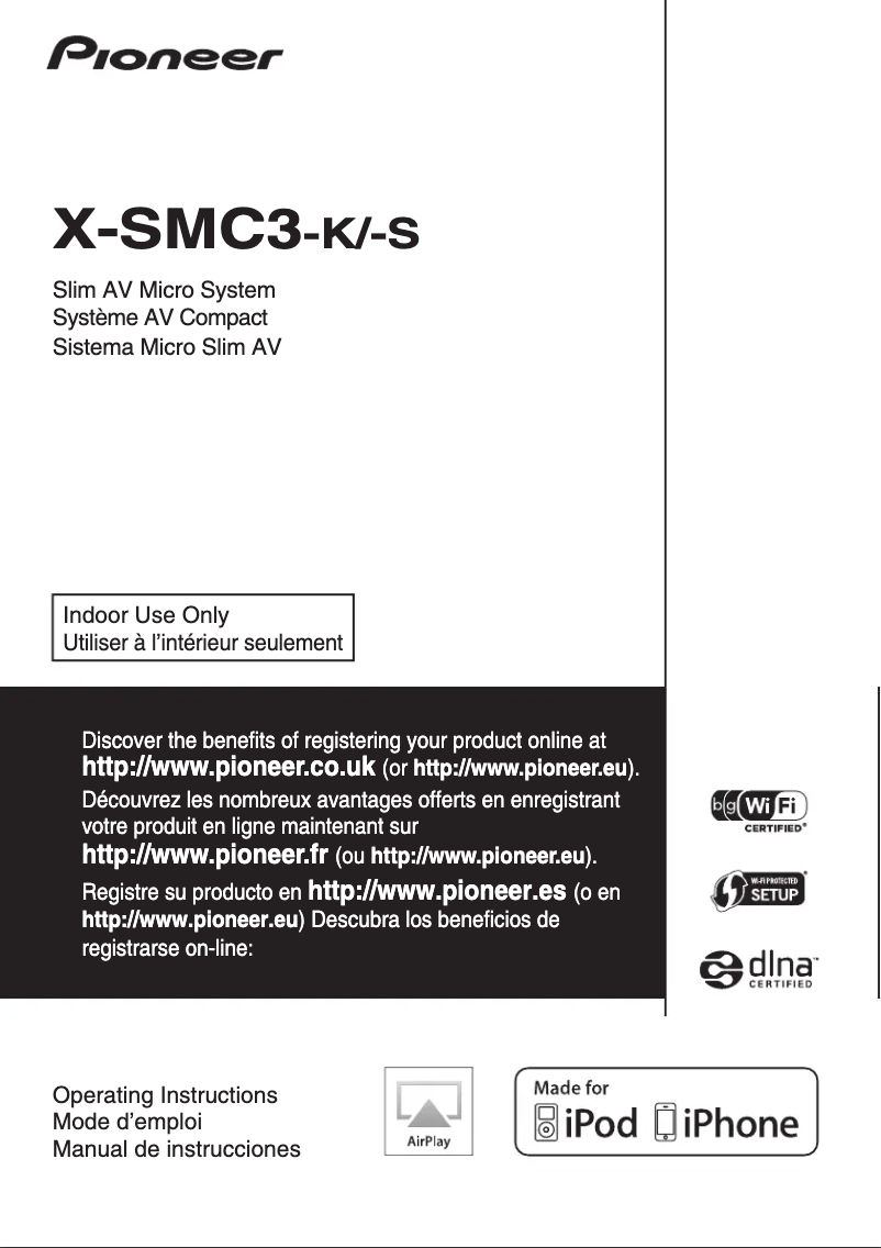 Image de la première page du manuel de l'appareil X-SMC3-S