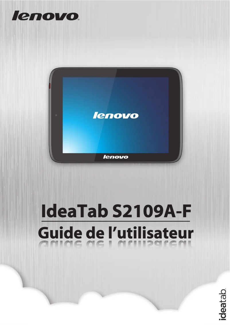Page 1 de la notice Manuel utilisateur Lenovo IdeaTab S2109A-F