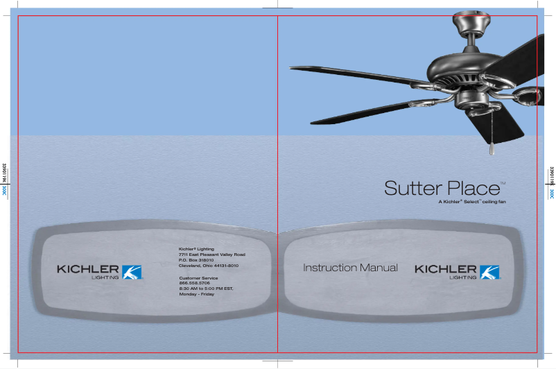 Page 1 de la notice Manuel utilisateur Kichler Sutter Place