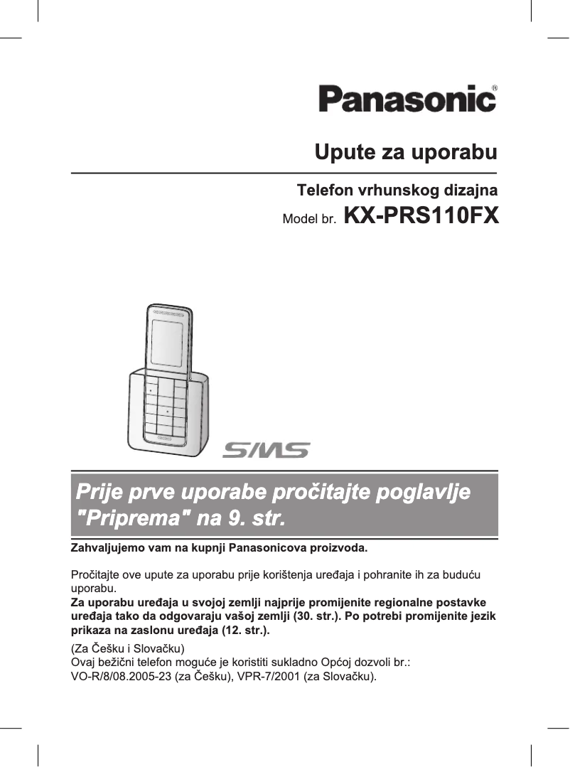Página 1 del manual Manual de usuario Panasonic KX-PRS110FX