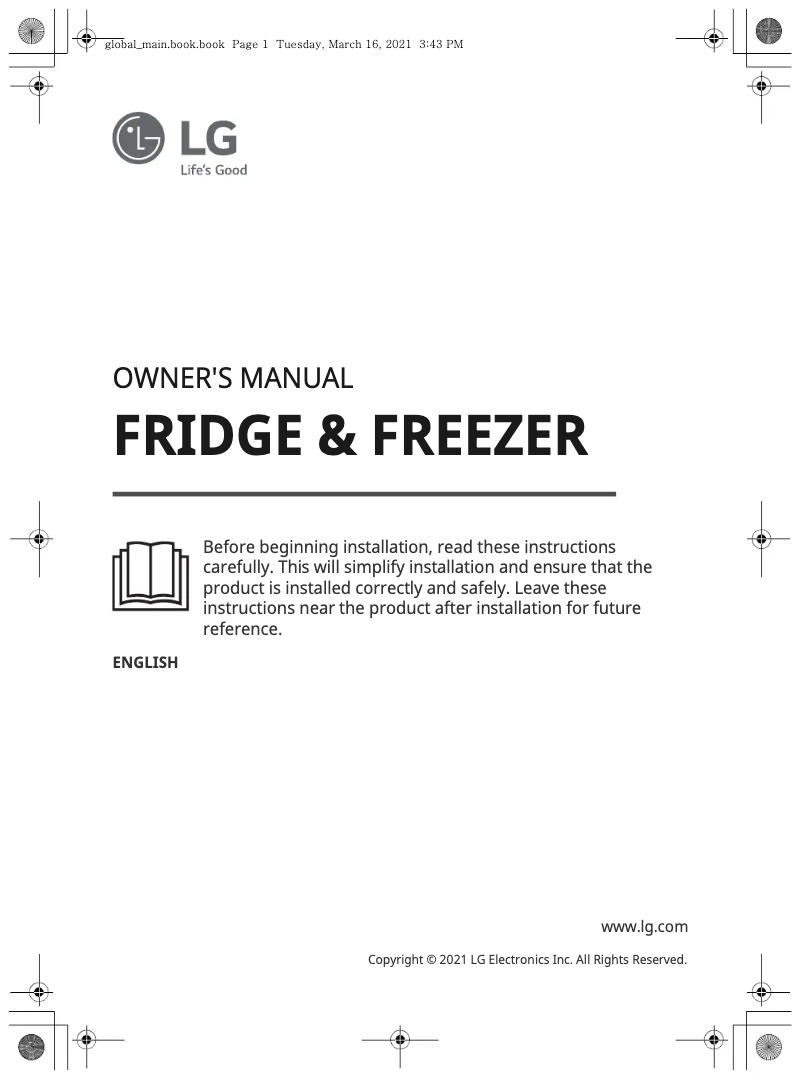 Page n°1 - Manuel utilisateur LG GB37BPP