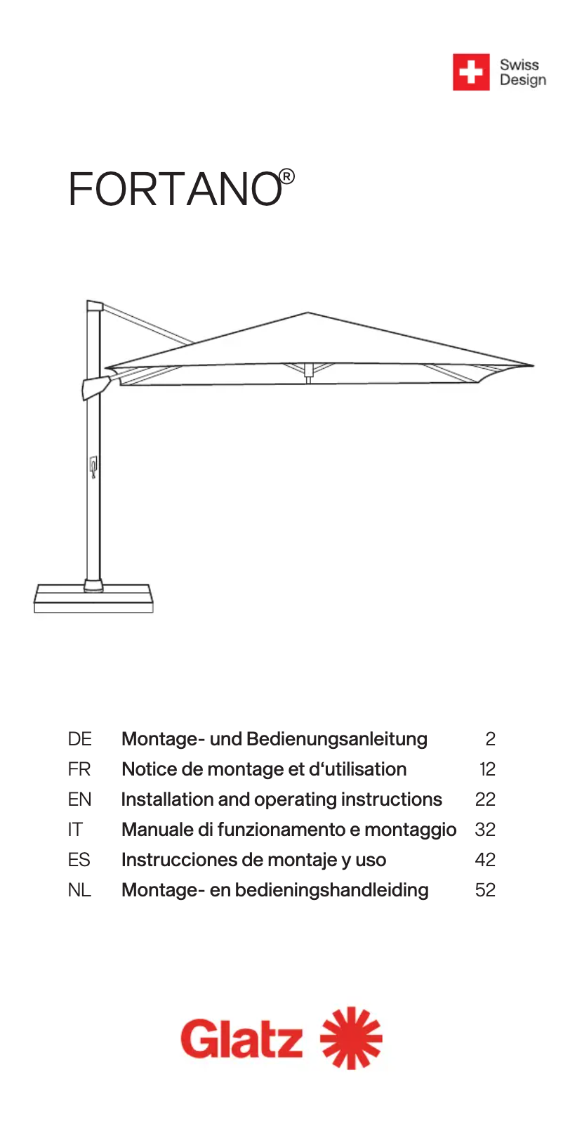 Page 1 de la notice Manuel utilisateur Glatz Fortano