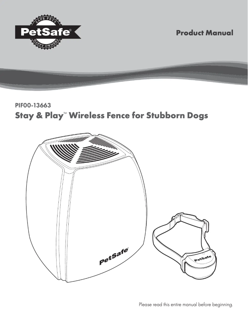Page n°1 - Manuel utilisateur PetSafe Stay & Play PIF00-13663