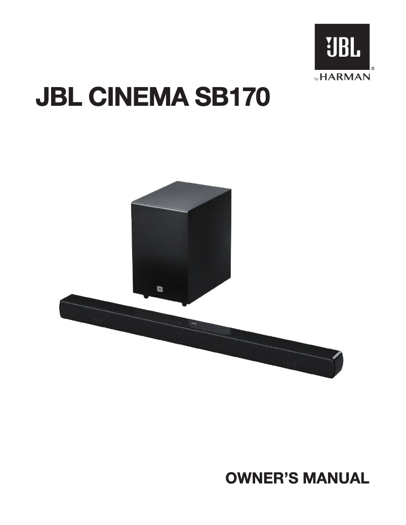 Page n°1 - Manuel utilisateur JBL Cinema SB170