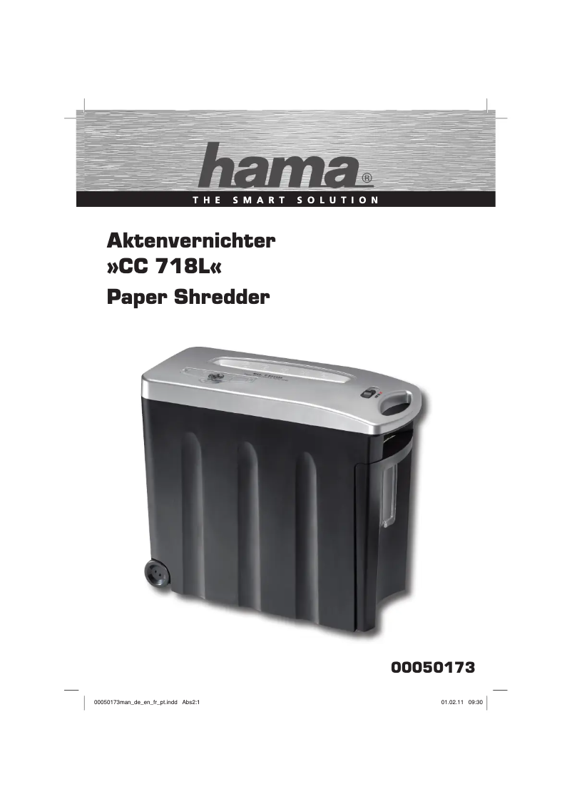 Page 1 de la notice Manuel utilisateur Hama CC 718L