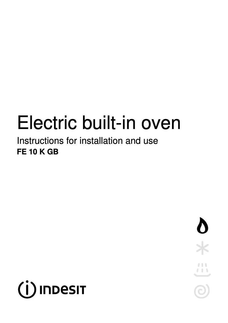 Page n°1 - Manuel utilisateur Indesit FE10 K