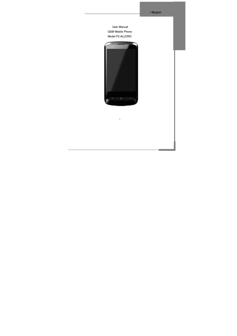 Image de la première page du manuel de l'appareil P2 Alldro