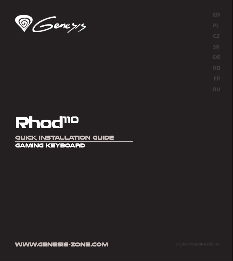 Página 1 del manual Manual de usuario Genesis Rhod 110