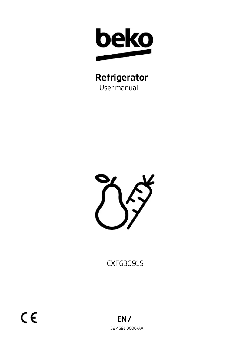 Page 1 de la notice Manuel utilisateur Beko CXFG3691S