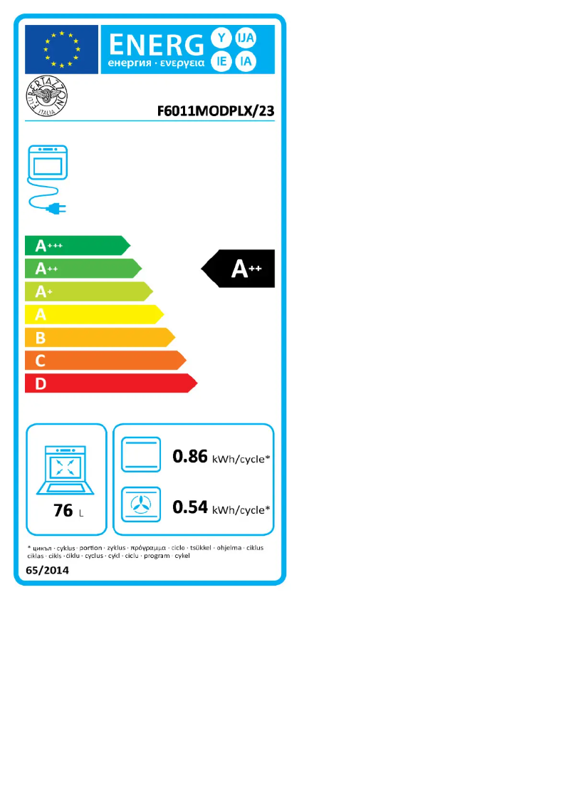 Image de la première page du manuel de l'appareil F6011MODPLX