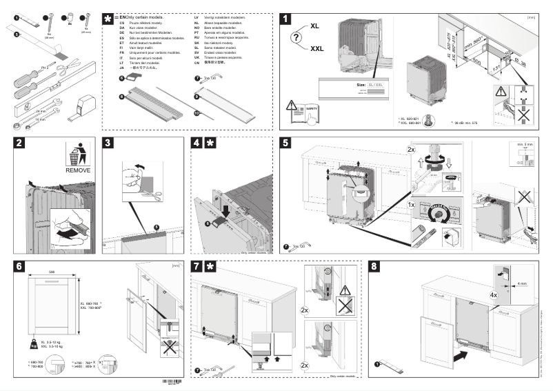 Page n°1 - Guide d'installation Asko DFI644GXXL