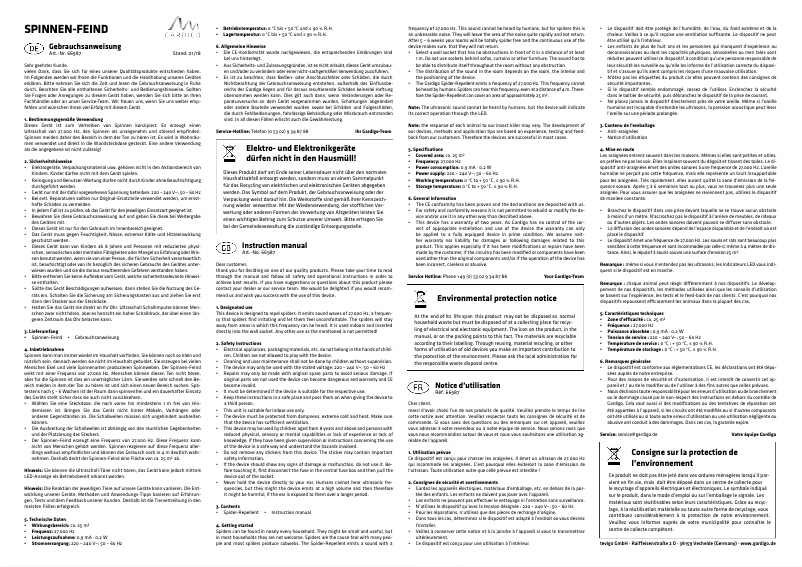 Page 1 de la notice Manuel utilisateur Gardigo 66987