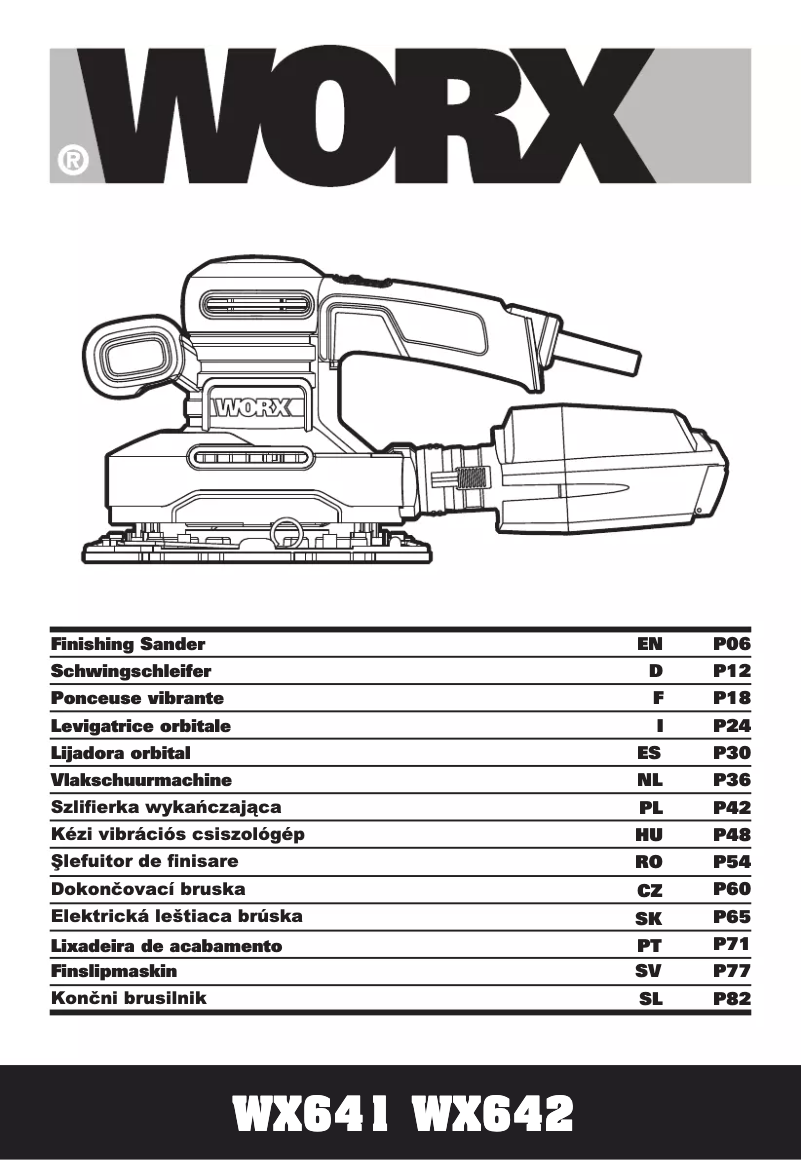 Page 1 de la notice Manuel utilisateur Worx WX642