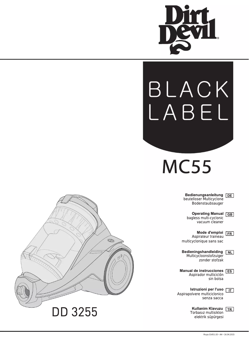 Image de la première page du manuel de l'appareil Infinity MC55
