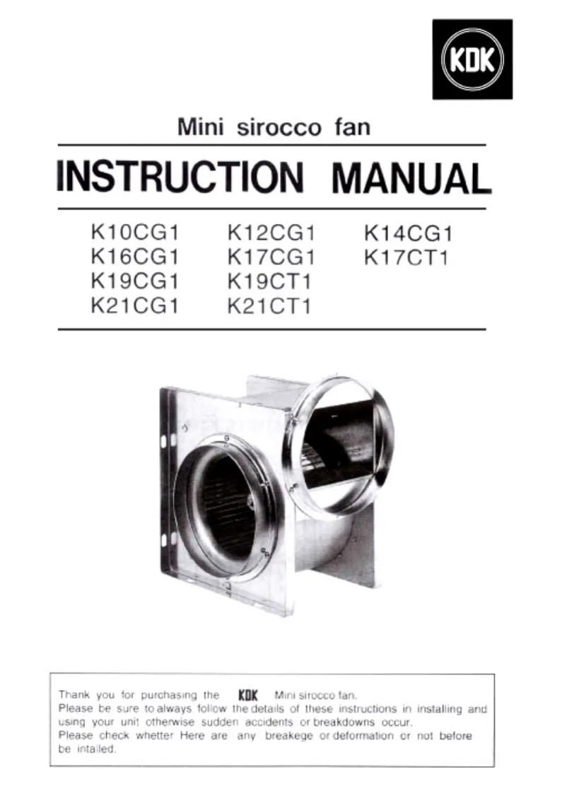 Page n°1 - Manuel utilisateur KDK K12CG1