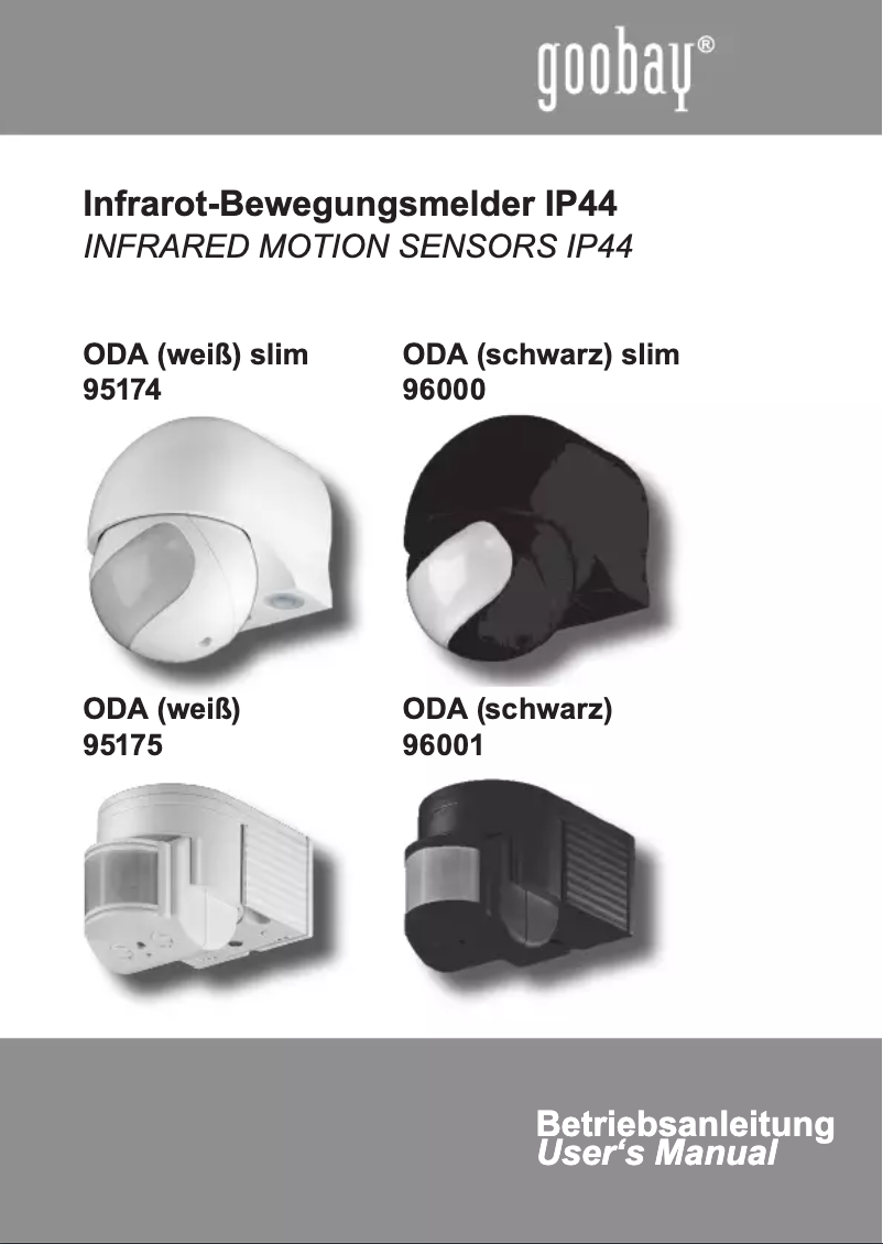 Page 1 de la notice Manuel utilisateur Wentronic ODA 95175