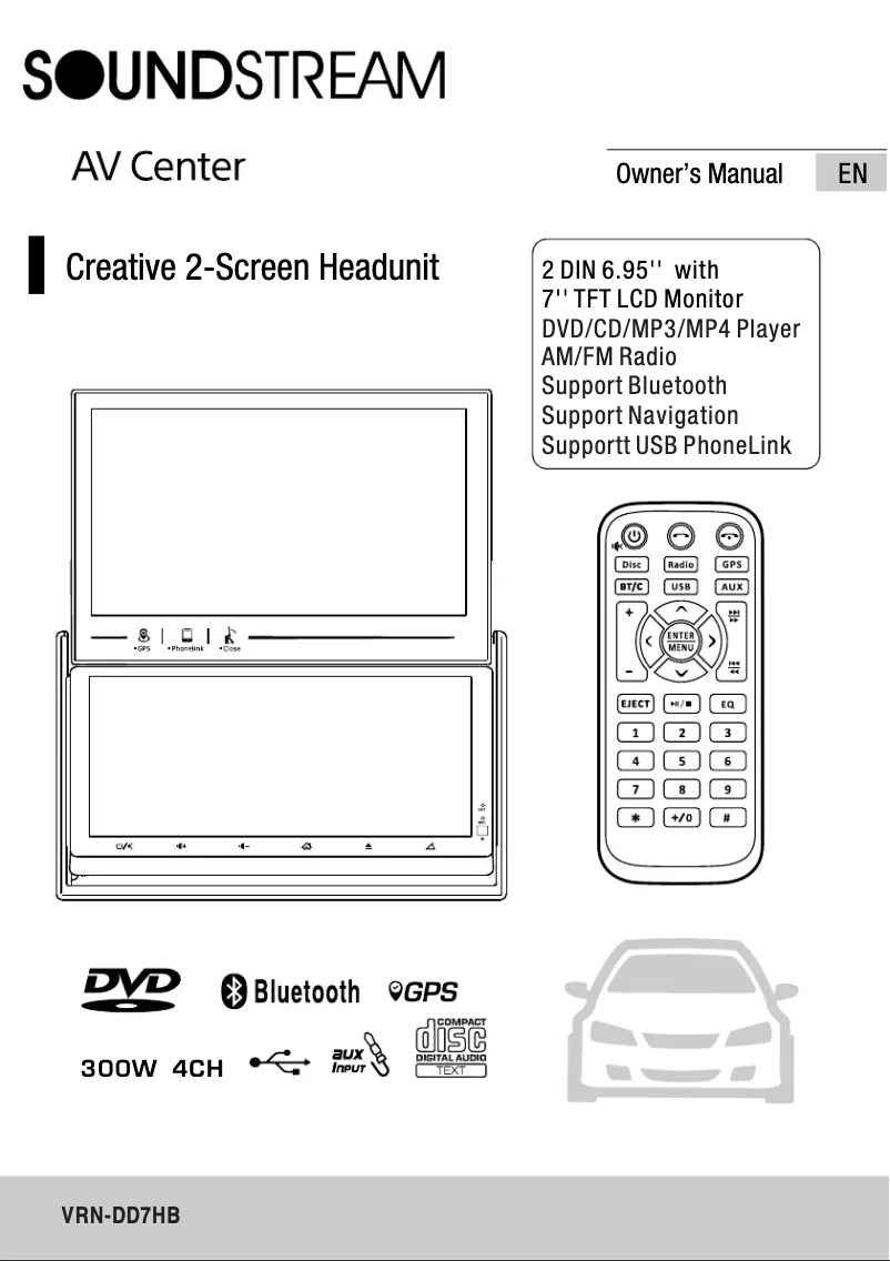 Page 1 de la notice Manuel utilisateur Soundstream VRN-DD7HB
