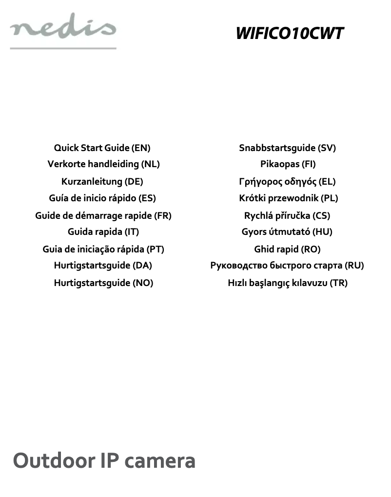 Page n°1 - Manuel utilisateur Nedis WIFICO10CWT