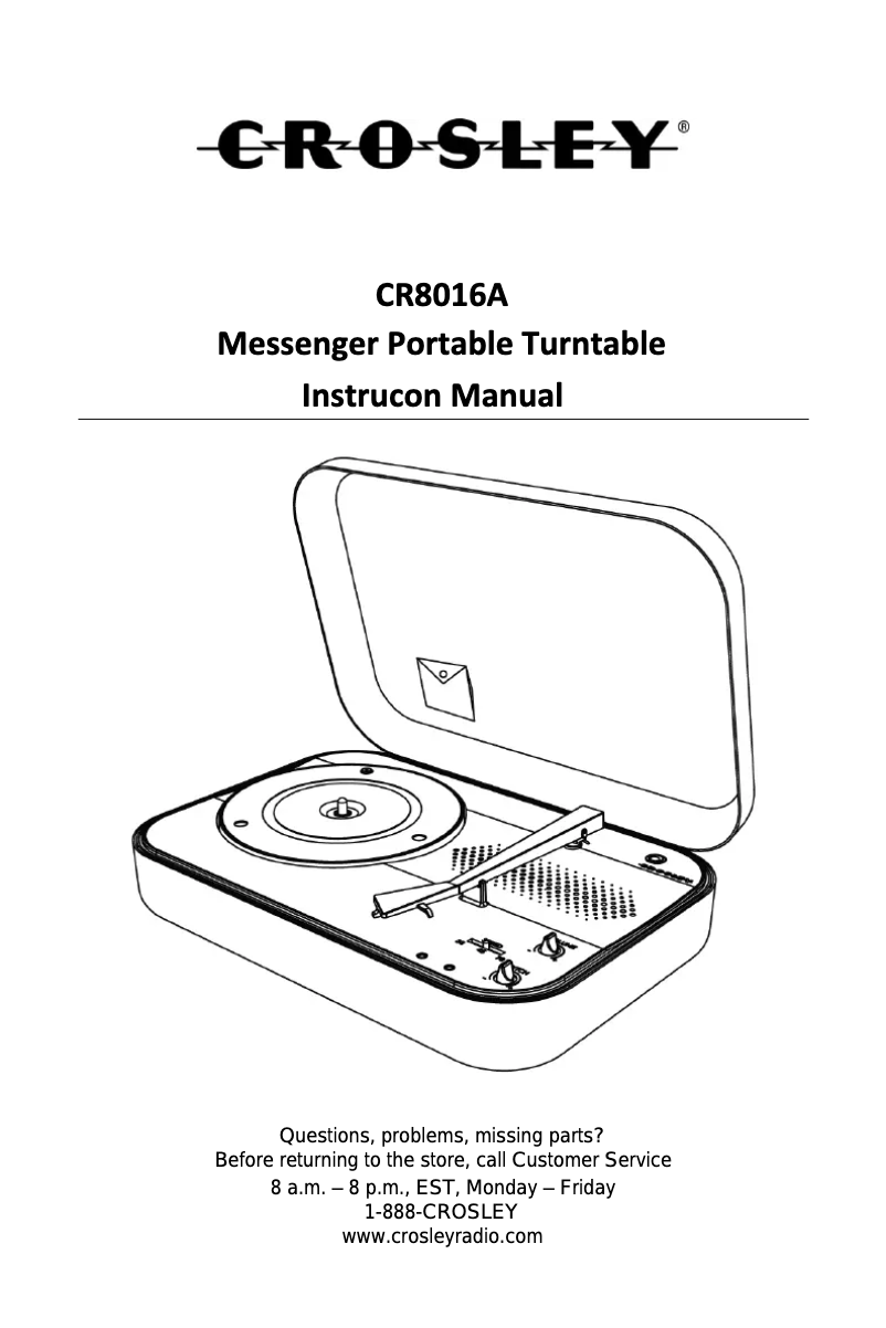 Image de la première page du manuel de l'appareil Messenger CR8016A