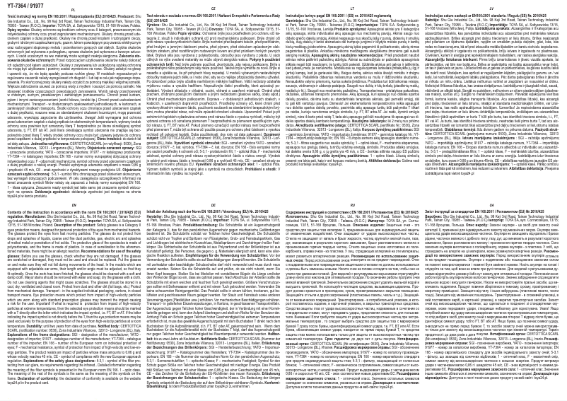 Page 1 de la notice Manuel utilisateur Yato YT-7364