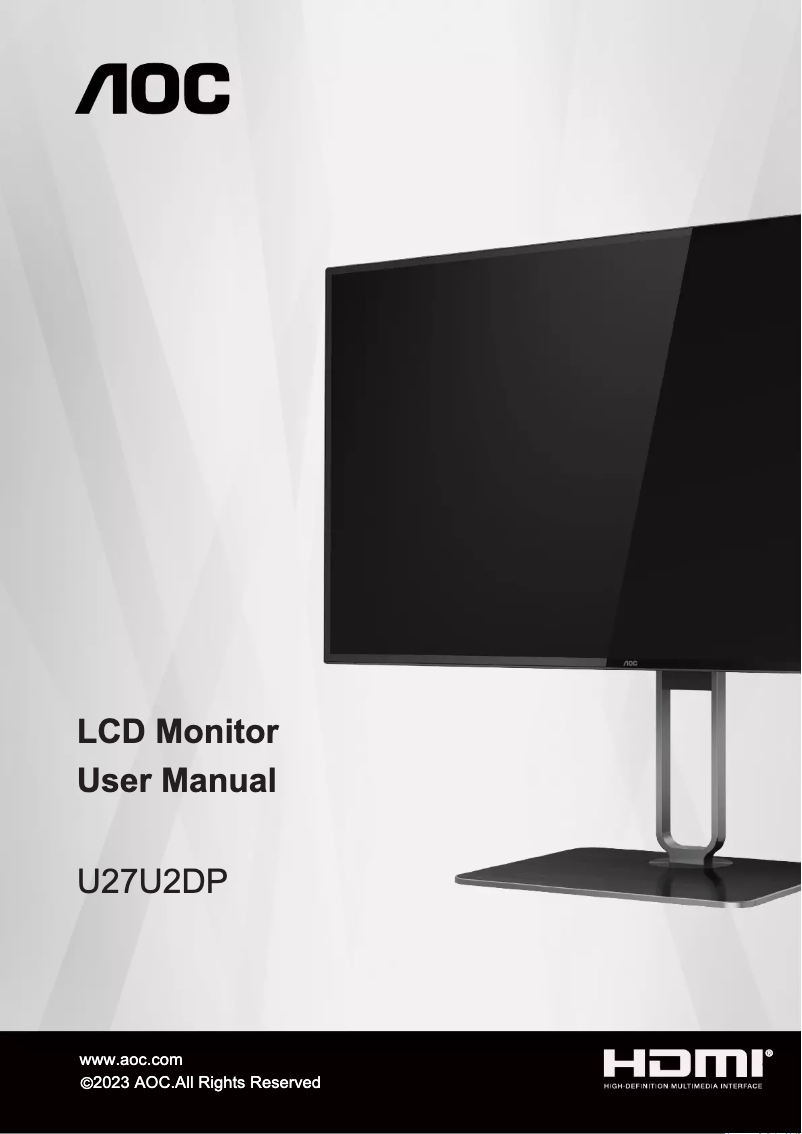 Image de la première page du manuel de l'appareil U27U2DP