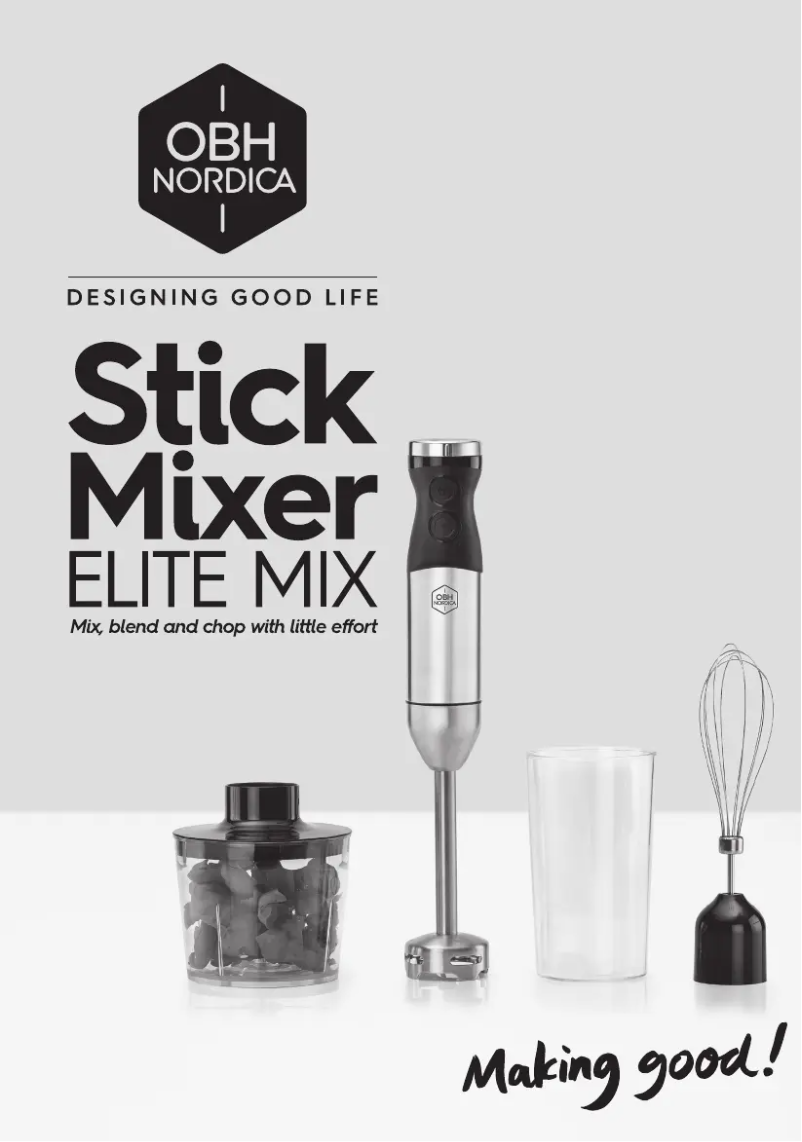 Page 1 de la notice Manuel utilisateur OBH Nordica Elite Mix 7715