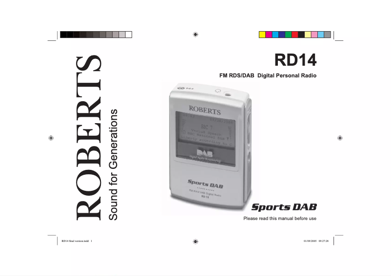 Page n°1 - Manuel utilisateur Roberts SportsDAB RD14