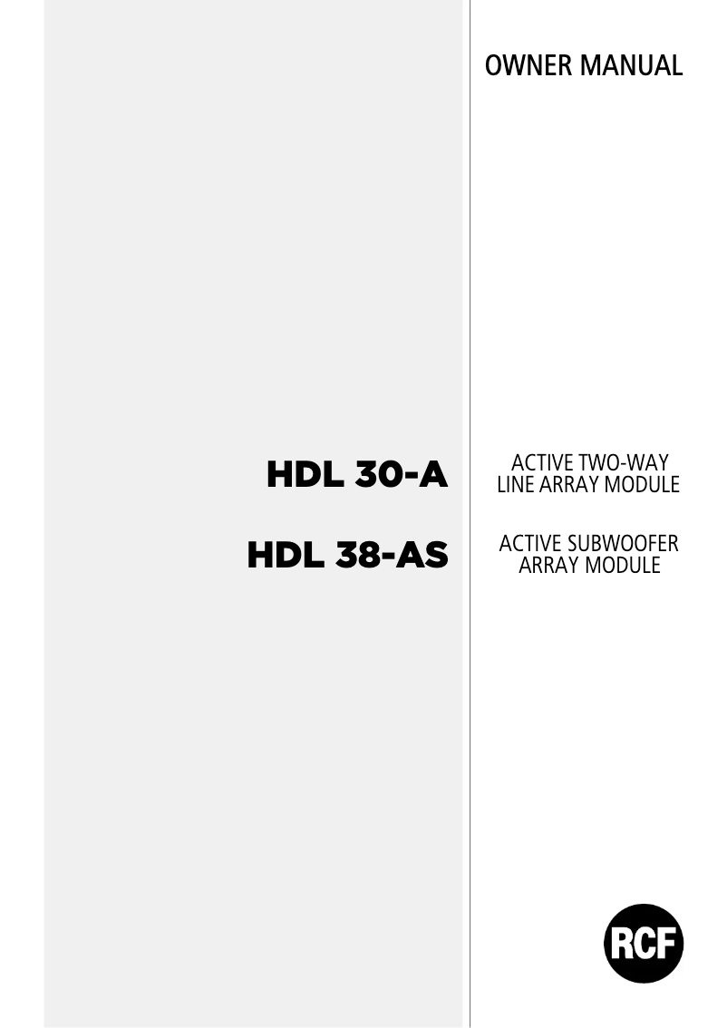 Image de la première page du manuel de l'appareil HDL 30-A