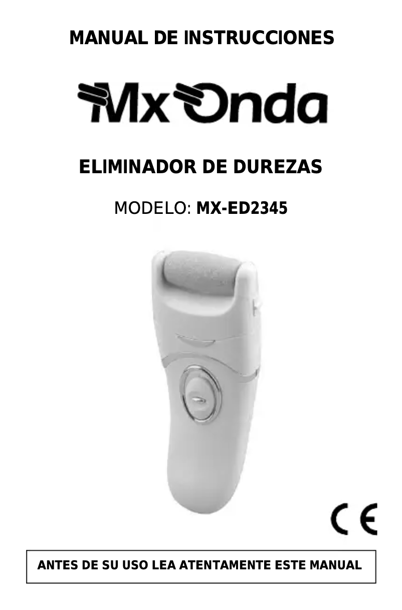 Page n°1 - Manuel utilisateur Mx Onda MX-ED2345