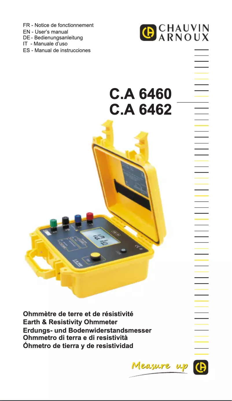Page 1 de la notice Manuel utilisateur Chauvin Arnoux C.A 6460