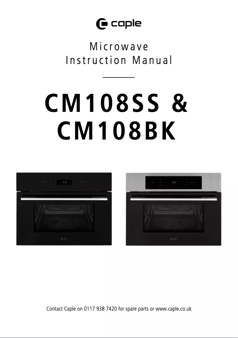 Page 1 de la notice Manuel utilisateur Caple CM108BK
