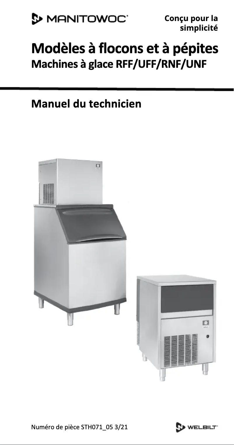 Page 1 de la notice Manuel utilisateur Manitowoc RNF-2000C QuietQube