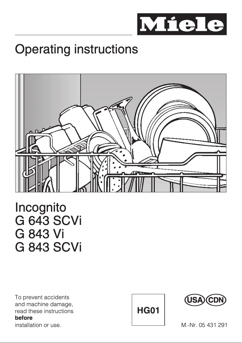 Page n°1 - Manuel utilisateur Miele G 643