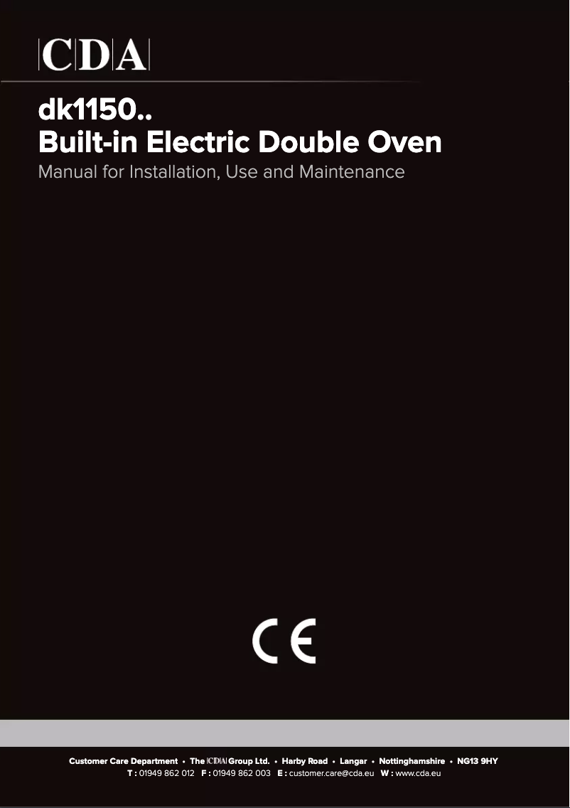 Image de la première page du manuel de l'appareil DK1150