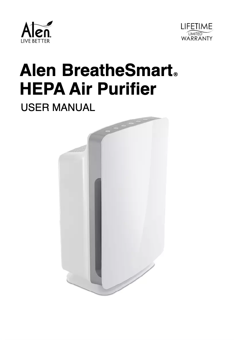 Page 1 de la notice Manuel utilisateur Alen BreatheSmart