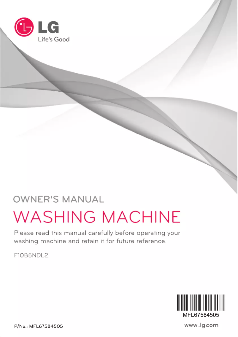 Page 1 de la notice Manuel utilisateur LG F10B5NDL2