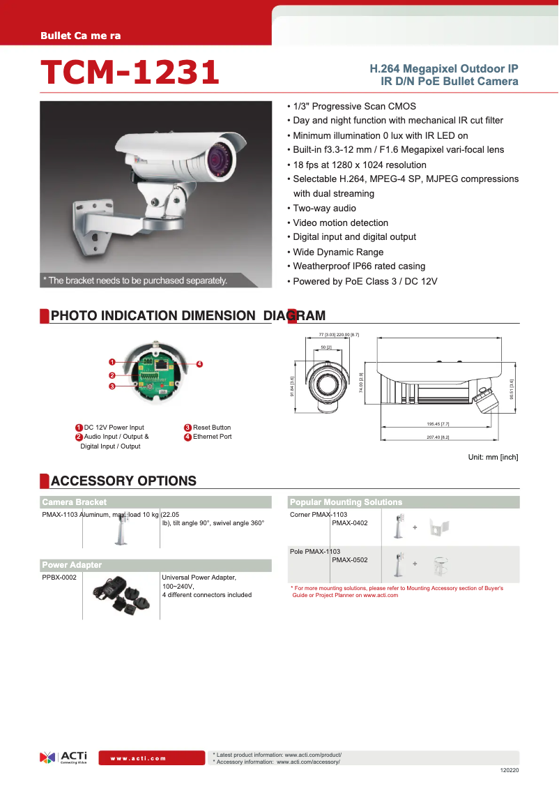 Image de la première page du manuel de l'appareil TCM-1231